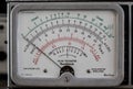 Retro Voltmeter Panel Made in England Royalty Free Stock Photo