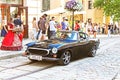 Retro Volvo car on the street in Lviv, Ukraine