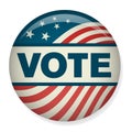 Retro Vote or Election Pin Button or Badge Royalty Free Stock Photo