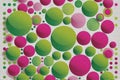 Retro wallpaper in 70s style with colorful multicolored circles Royalty Free Stock Photo