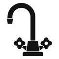 Retro water tap icon, simple style Royalty Free Stock Photo