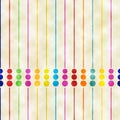 Retro watercolored stripes and dots background pattern Royalty Free Stock Photo