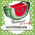 Retro watermelon poster