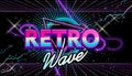 Retro wave outer space vaporwave