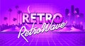 Retro Wave Sunset Royalty Free Stock Photo