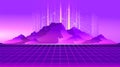 Retro Wave Sunset Royalty Free Stock Photo