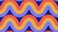 Retro waves seamless pattern. Rainbow stripes repeating background. Colorful curved and wrapped lines wallpaper in 60s Royalty Free Stock Photo