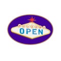 Retro Welcome Open Neon Sign Oval