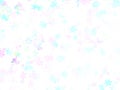 Retro white background with faints and damaged baby pink and blue flowers, vintage rough floral