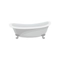 Retro white bathtub, bathroom furniture vector Illustration on a white background Royalty Free Stock Photo