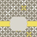 Retro white beige yellow leaves with gray blank la