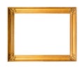 Retro wide wooden picture frame cutout Royalty Free Stock Photo