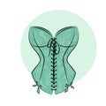 Retro woman corset. Royalty Free Stock Photo