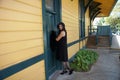 Retro Woman at Train Depot