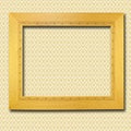 Retro wooden frame on wall Royalty Free Stock Photo