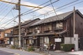 Retro wooden houses in the quiet neighbourhood of Yanaka Ginza district.