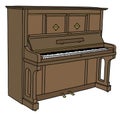 The retro wooden pianino Royalty Free Stock Photo