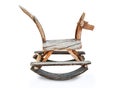 Retro wooden rocking horse. Royalty Free Stock Photo