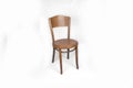 Retro wooden Thonet chair on a white