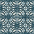Worn out antique seamless background cross curve spiral kaleidoscope Royalty Free Stock Photo