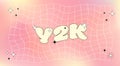 Retro y2k card with word, sparkles and bling on a vivid gradient mesh background