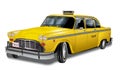 Retro yellow taxi,vector