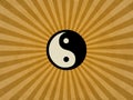 Retro yin yang Royalty Free Stock Photo