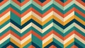 Retro Zigzag Pattern Background with Earthy Warm and Cool Tones Royalty Free Stock Photo