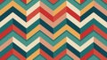 Retro zigzag pattern with warm and cool color palette Royalty Free Stock Photo