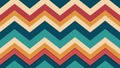 Retro zigzag pattern with warm and cool colors Royalty Free Stock Photo