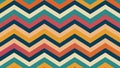 Retro Zigzag Pattern with Warm and Cool Colors Royalty Free Stock Photo