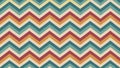 Retro zigzag pattern with warm and cool tones Royalty Free Stock Photo