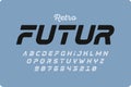 Retrofuturism style font design Royalty Free Stock Photo