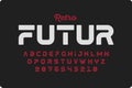 Retrofuturism style font design Royalty Free Stock Photo