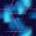 Retrofuturistic seamless space background