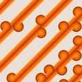 Retros Stripe Wall Paper Orange Royalty Free Stock Photo