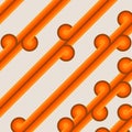 Retros Stripe Wall Paper Orange