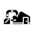 return air ventilation glyph icon vector illustration Royalty Free Stock Photo