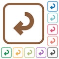 Return arrow simple icons