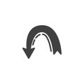 Return arrow vector icon