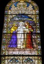 Return Calvary Mary Stained Glass Saint Mary Basilica Phoenix Arizona Royalty Free Stock Photo