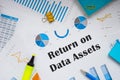 Return on Data Assets phrase on the sheet Royalty Free Stock Photo