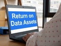 Return on Data Assets is shown on the conceptual business photo Royalty Free Stock Photo