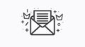Professional Return Document Reply Outline Icon Vector Illustration