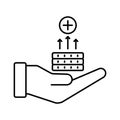 Return flat vector icon which can easily modify or edit