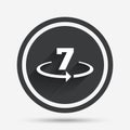 Return of goods within 7 days sign icon. Royalty Free Stock Photo