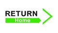 RETURN Home Button for Quick Navigation, vector design Generative AI Royalty Free Stock Photo
