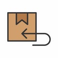 Return icon vector image.