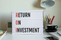 Return on investment concepts.business success.invester plan.profit and growth Royalty Free Stock Photo