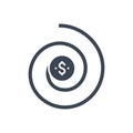 Return on Investment Vector Glyph Icon Royalty Free Stock Photo